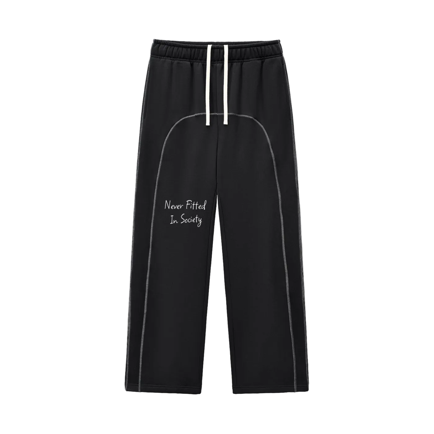 Contrast-Stitched Fleece Sweatpants